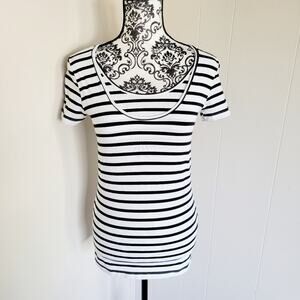 ASOS Mamalicious Striped Short Sleeve Layered Shirt